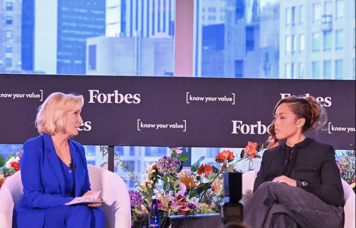 Jordyn Woods in conversation on the Forbes Know Your Value stage
